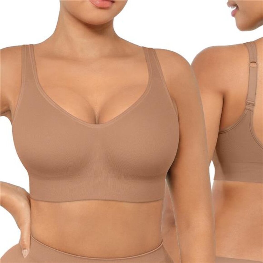 NWT Women's Beige Wireless Bralette Multiple Sizes - Picture 1 of 9